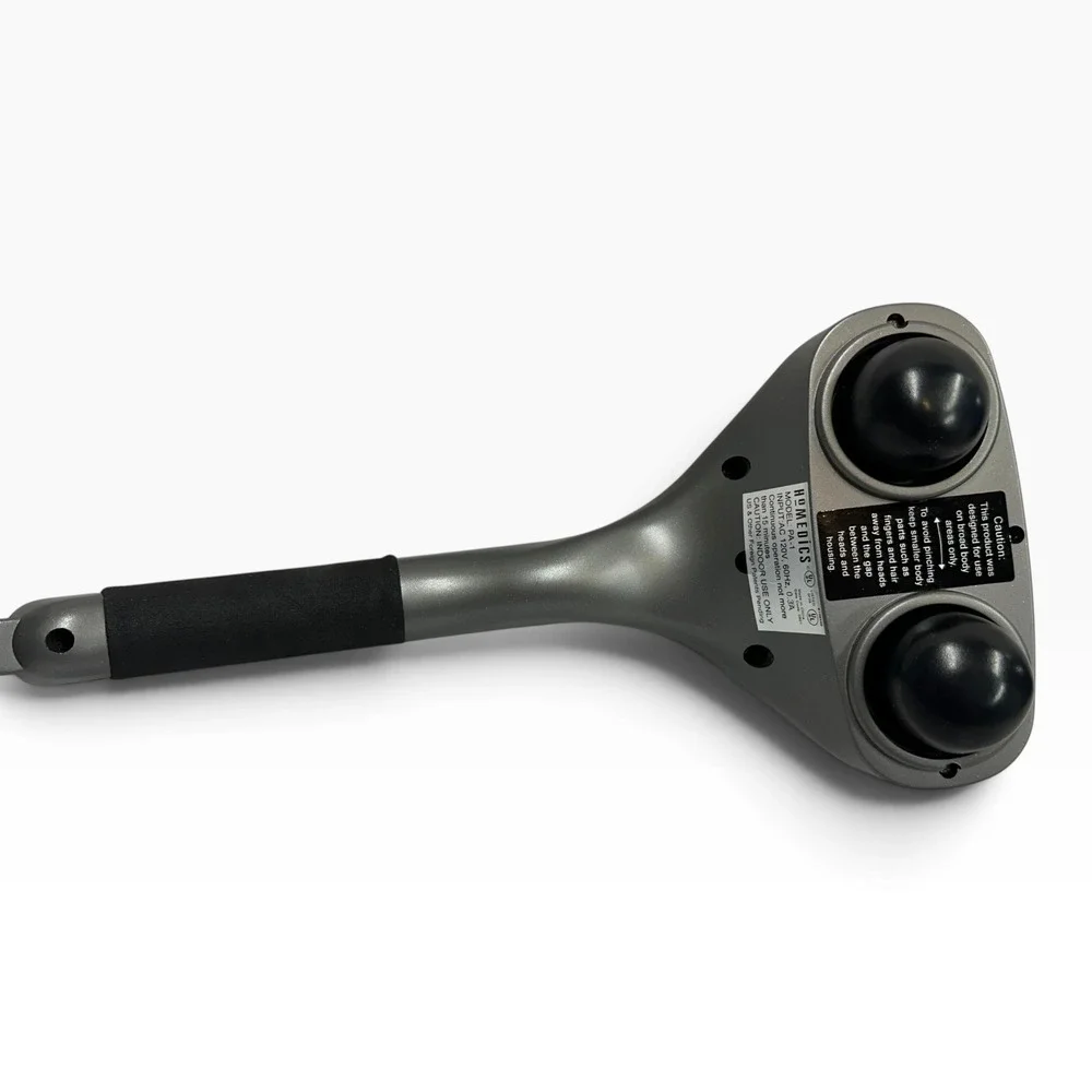 HoMedics PA-1 Percussion Action Handheld Massager Dual Node Deep Tissue Gray